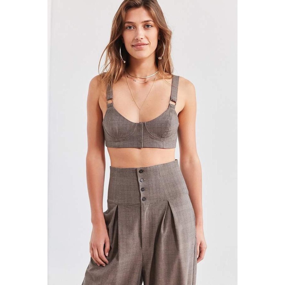 Silence + Noise Eloise High-Rise Wide-Leg Pant and Matching Bustier Top.